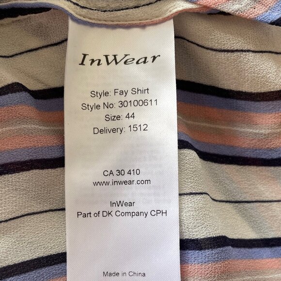 InWear Striped Button Down Blouse - Picture 6 of 9